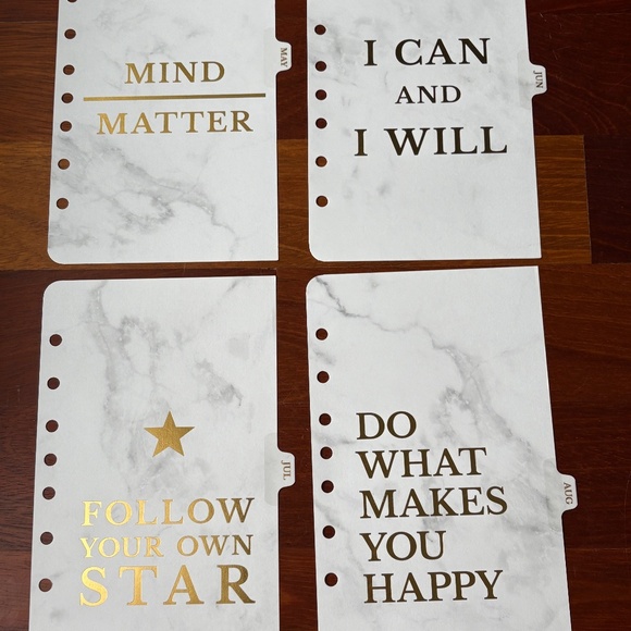 Franklin Planner Classic Vintage Aurora Blush Color Leather Strap Binder Bundle - Picture 9 of 11